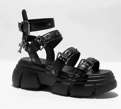 KOI A Raining Vengeance Charm Black Sandals / Size 7, View more