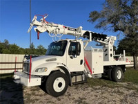 2014 Freightliner with Terex 4047 Digger Derrick & Tbox Flatbed