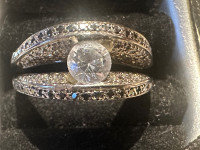 size 11 Diamond Ring Total 1.22 CT 14K White Gold SI1 
