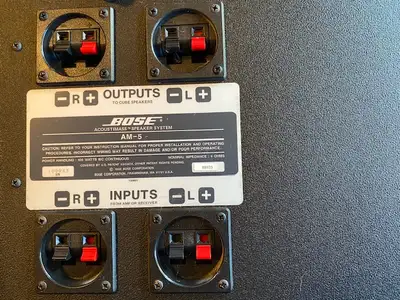 Bose Acoustimass AM-5 Speakers: Subwoofer & Dual Cube Directional Array & Stands, used, in good cond...