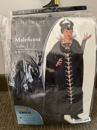 Girls Maleficent Halloween Costume Size Medium 8-10