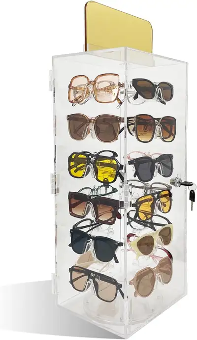 ❤️✅NEW IN BOX: Acrylic Sunglass Display Stand With Mirror, View more