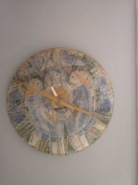 Vintage Harlander Earthenware Clock, Brooklin Ontario Canada.