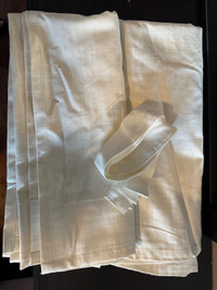 White 100% cotton Curtains (pair)