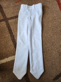 Youth small Easton ball pants - white