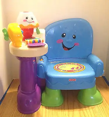Fisher Price Laugh & Learn Musical Learning Chair $45 Fisher Price bounce and spin zebra toy $48 Lov...