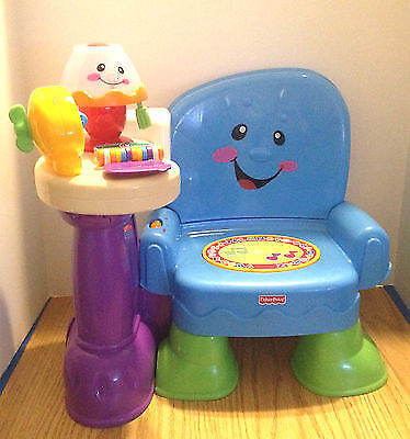 Laugh & Learn Musical Learning Chair & Huggable Sock MonkEY in Toys & Games in Oshawa / Durham Region