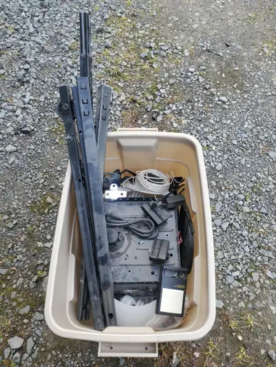 garage door opener & remote comes with free hardware, View more