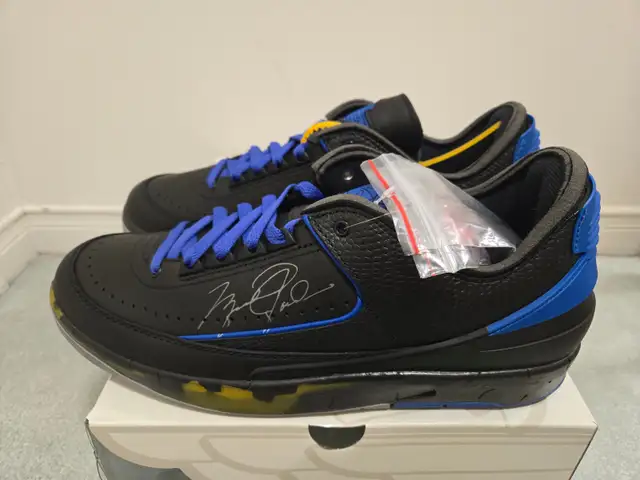 Size 12 - Nike Air Jordan 2 Off White Black Blue in Men's Shoes in Markham / York Region - Image 4