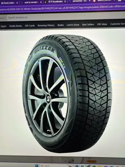 4 Winter Tires, purchased from Canadian Tire in November 2024 and used for one season only. Front: B...