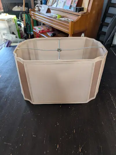 Gold Coloured Rectangular Lamp Shade - Excellent Condition, View more