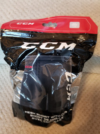 CCM mesh hockey short with cup - boys size L