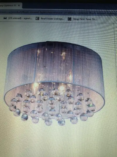 CRYSTAL FLUSH MOUNT CEILING LIGHT, View more
