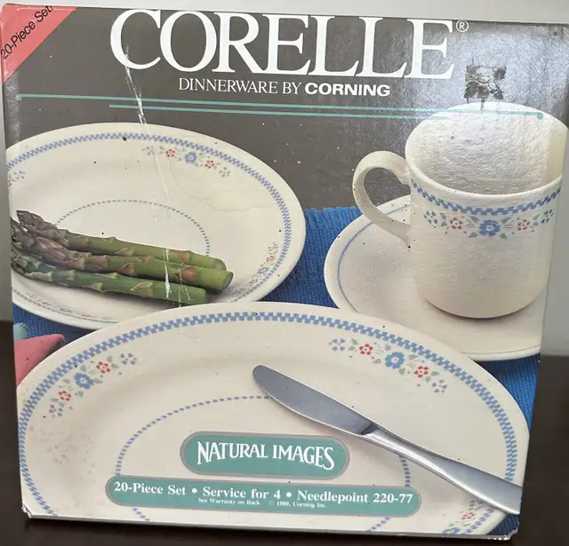 Corelle Needlepoint Dinnerware Set in Kitchen & Dining Wares in City of Toronto - Image 2