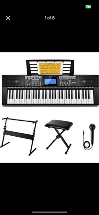 Donner Keyboard Piano 61 Key, Electric Keyboard Kit with 249 Voi