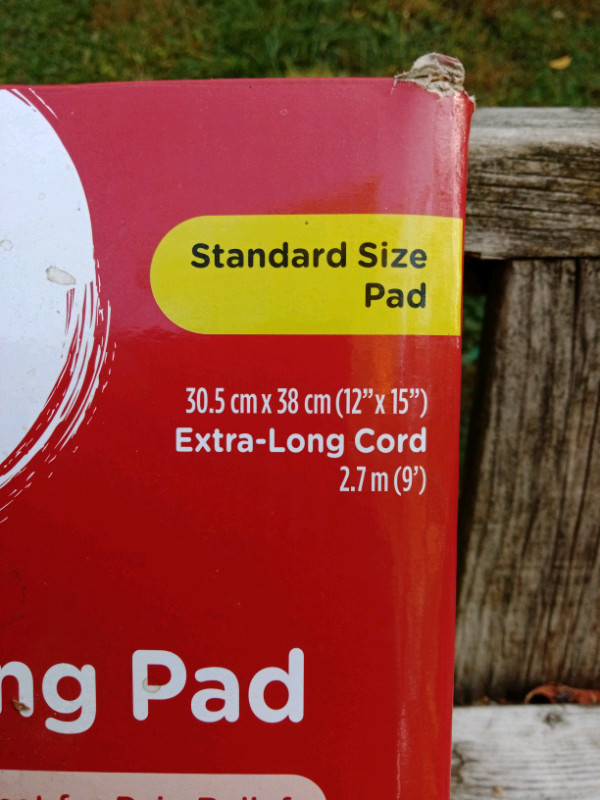 Hearing Pad, 3 Heat Settings, 12" x 15", Extra Long Cord, Sooth in Health & Special Needs in Oshawa / Durham Region - Image 2