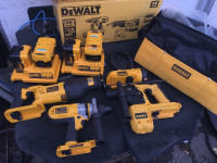 New 10pc Dewalt 36v Li-Ion Drill, SDS Drill, Saw, Light, 4 Batt