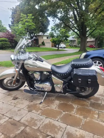 Like new. 2007 Kawasaki Vulcan 900. New rubber, saddlebags, LED lights. Stored indoors since new. Ab...