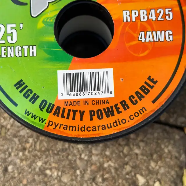 4 Gauge Copper Power Cable for Car Stereo in General Electronics in Markham / York Region - Image 5