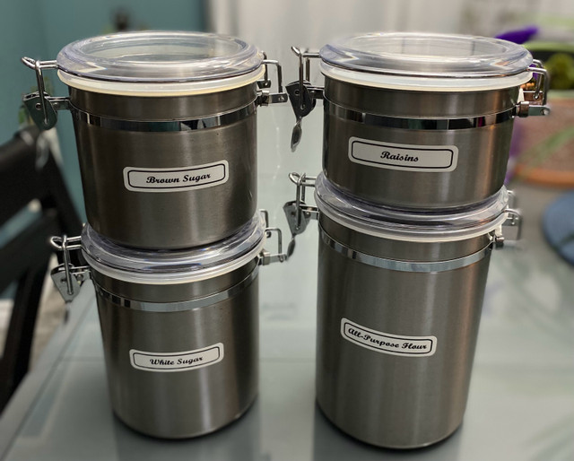 Stainless steel canister set in Kitchen & Dining Wares in Moncton