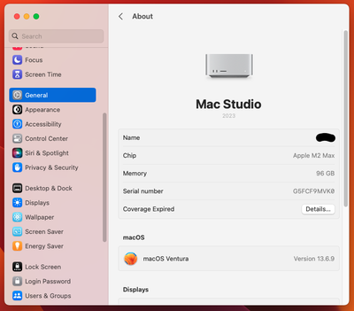 Mac Studio 2023 - M2 Max 96GB RAM 1TB SSD, View more