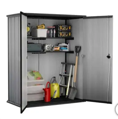 Keter High Storage Plus Shed Regular $699.99 Now $430.00 Exterior Dimensions: 55.1 L X 28.9 W X 67 H...