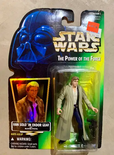 For sale - 1996 Hasbro Han Solo in Endor Gear action figure. Brand new in sealed package. Mint condi...