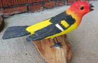 WOOD CARVED BIRDS $60 each; 2/$100. Cash sale. New. Pick up Dick