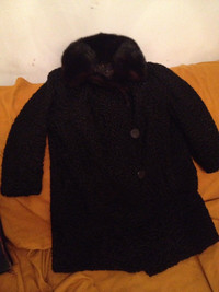 Karakul - Mink woman fur coat