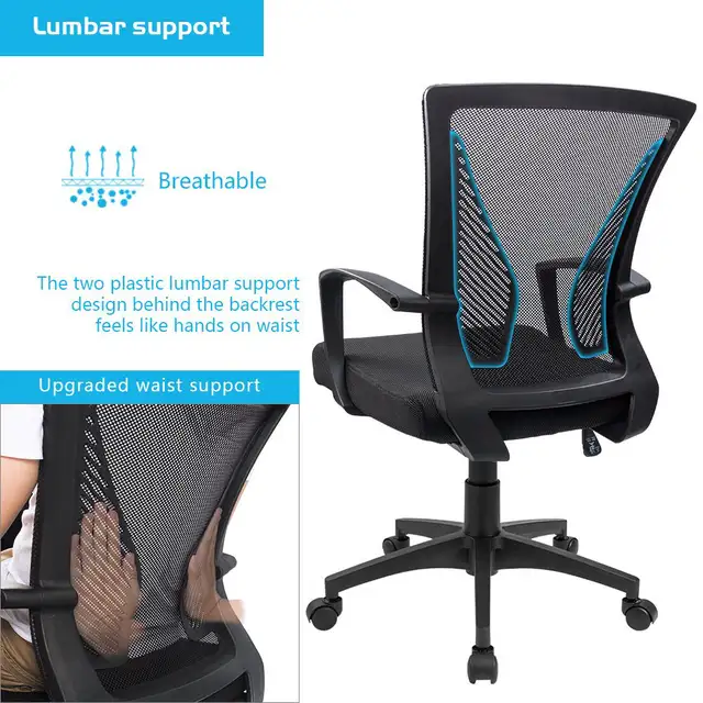 Furmax Office Chair Mid Back Swivel Lumbar  in Chairs & Recliners in Markham / York Region - Image 7