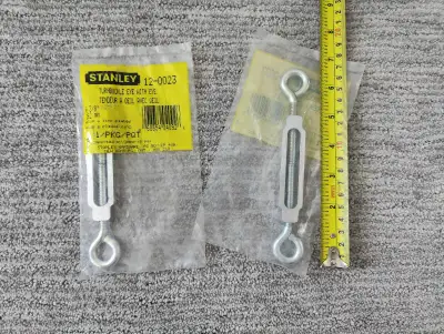 I'm offering two Stanley Turnbuckle Eye with Eye. Each turnbuckle measures 6 3/8" or 162mm, and is a...