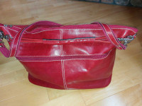 Red Leather Luggage 