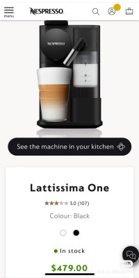 Nespresso Capsule Coffee Machine 