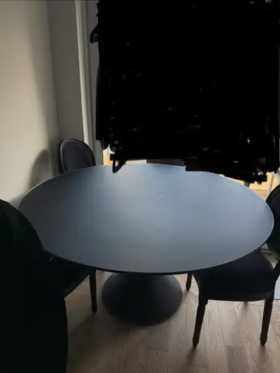 Grande table à manger noire (structure en métal), View more