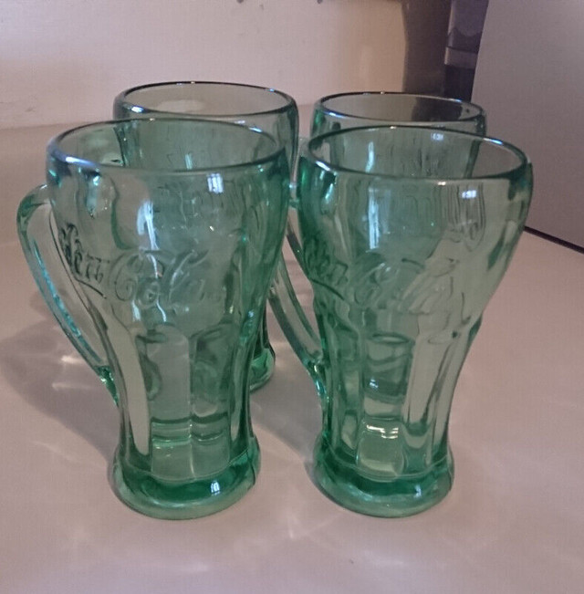 Vintage Libbey Green Coca Cola Glass/ Mugs with Handles in Arts & Collectibles in Oshawa / Durham Region - Image 2