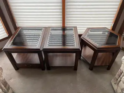 Solid wood end tables, View more