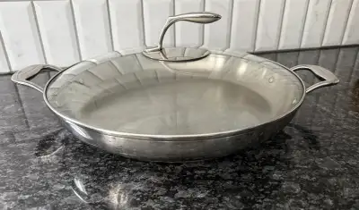 Tupperware Chef series stainless steel 14” glass covered pan, View more