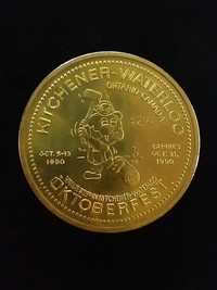 3 Vintage Oktoberfest 1990 Kitchener-Waterloo Trade Coins