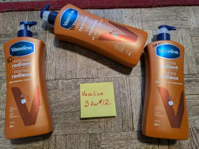 Vaseline cocoa radiant..Ultra hydrating lipids.600 ml..3 for $12, View more
