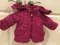 Assorted girls winter jackets. Assorted sizes 0-6X