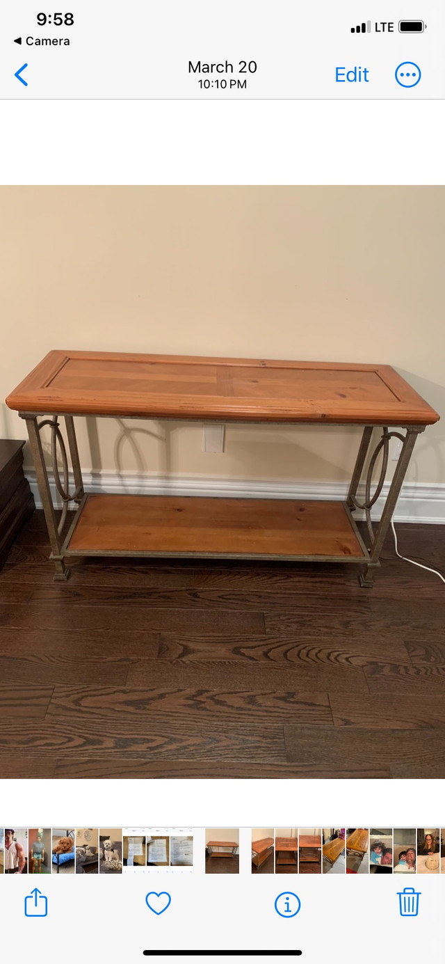 Rod iron and wood top coffee tables  in Coffee Tables in Mississauga / Peel Region - Image 4