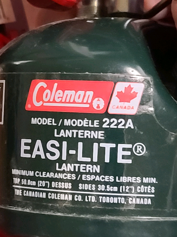Coleman 222a camping lantern 09/88579220803913656321
