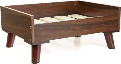 Furhaven Pet Dog Bed Frame - Mid-Century Modern Style Bed Frame Furniture for Pet Beds and Mattresse...