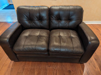 Leather Love Seat couch + Sofa(2 seater + 1 seat) by BRICKS