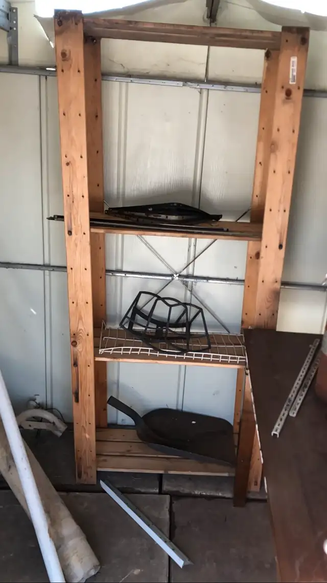 old vintage wood shelf for garage  in Arts & Collectibles in Edmonton - Image 2