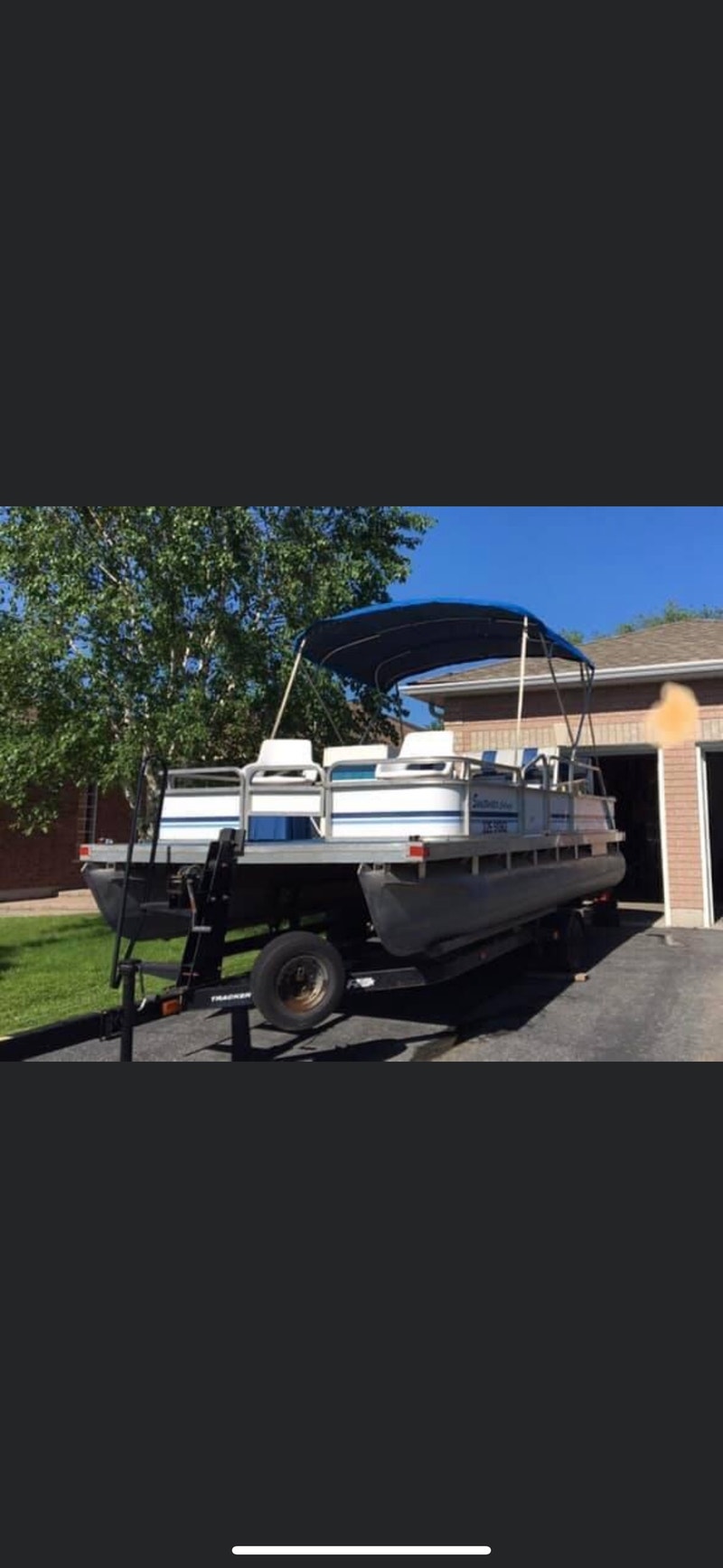 1992 pontoon boat. 18ft with 60 hp Powerboats & Motorboats Barrie Kijiji