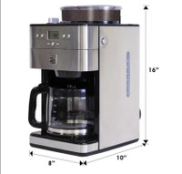 Grind and Brew Coffee Maker with Burr Grinder 12 Cup