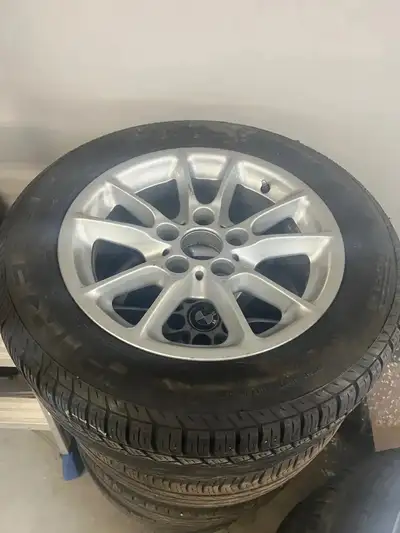 16x7 ET20 BMW Style 50 Wheels 225/55/16 Pirelli tires Good shape no bends, cracks 5x120 bolt pattern...