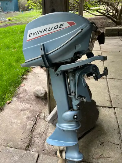 6hp evinrude in good condition used as back up motor asking $289