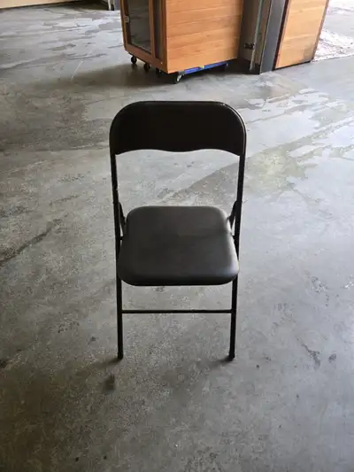 Chair, Foldable, Vinyl Padded, Black 4 chairs, $10/each